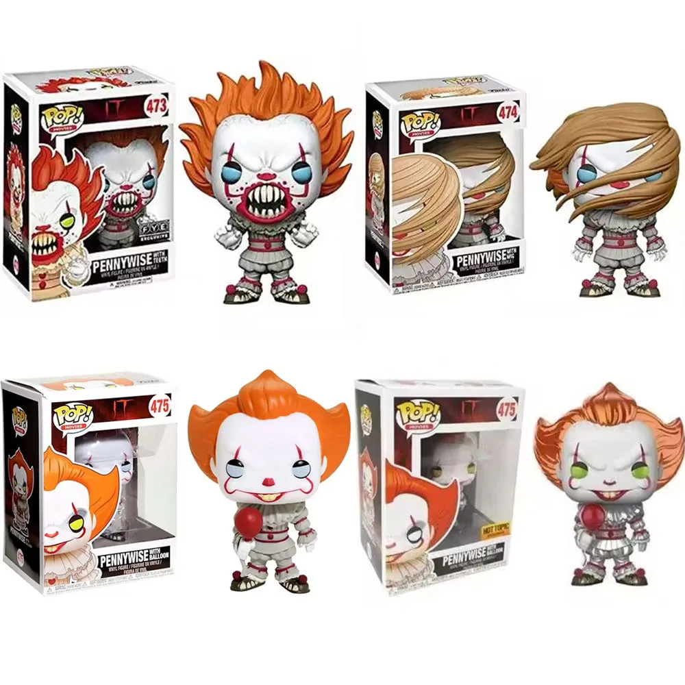 Фильмы Funko Pop IT Pennywise # 473 # 474 Пеннивайз с воздушным шаром # 475 виниловые фигурки, игрушки, куклы, подарки для детей