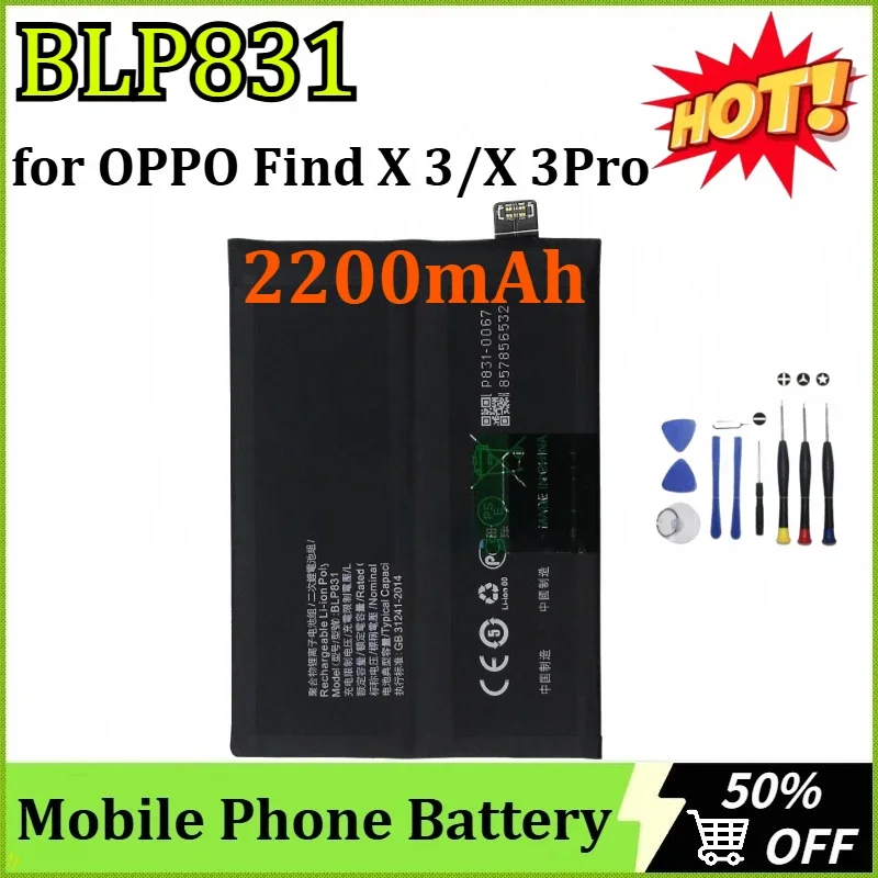 SWZY New BLP831 7.74V 2200mAh High Quality Battery for OPPO Find X 3 FInd X 3Pro High-Capacity Replacement Mobile Phone Battery+