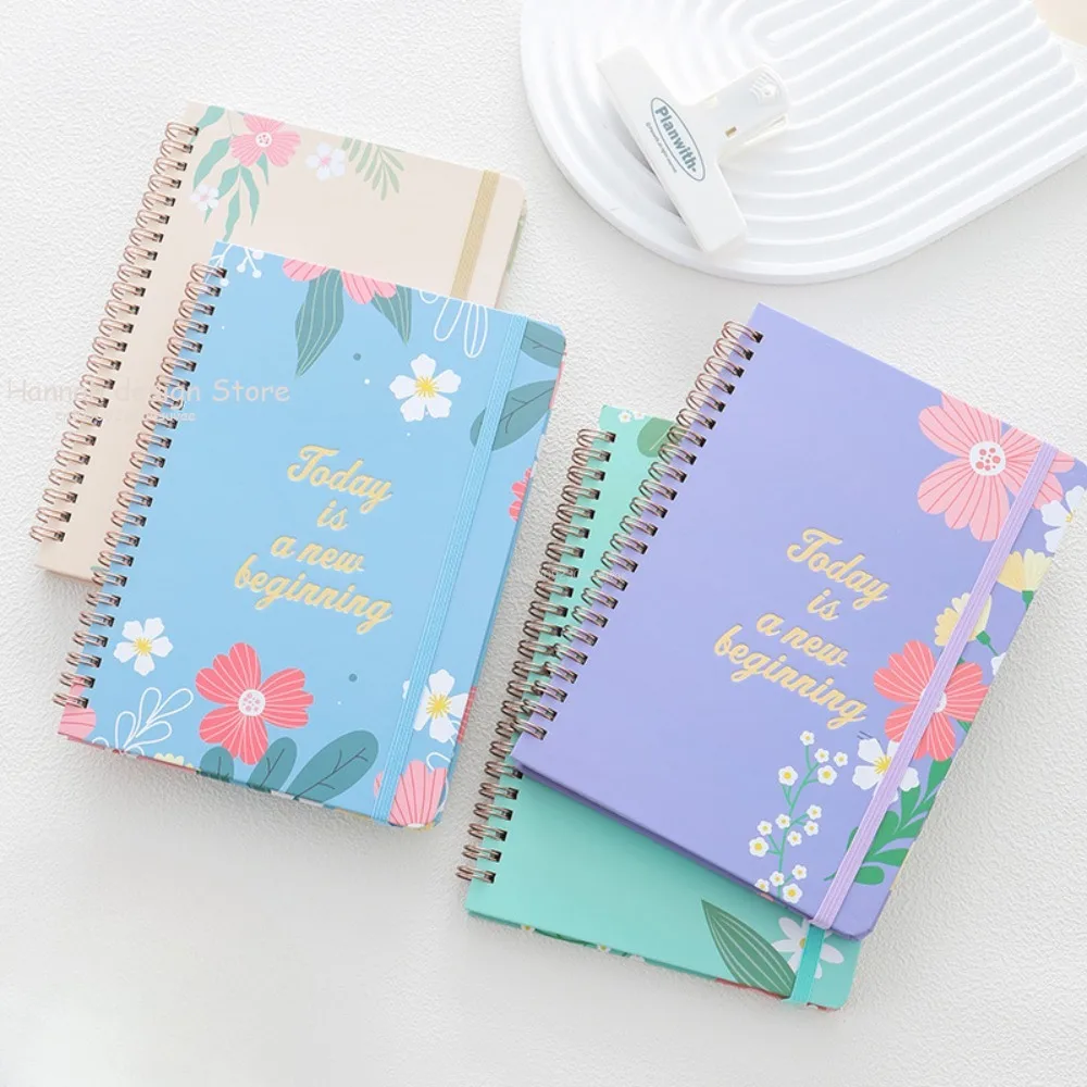 

Colorful Flower Pattern Notebook English Notebook 2024-2025 Plan Weekly Monthly Note Book A5 Binder Coil Diary Stationery