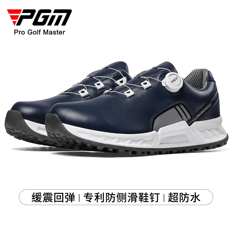 PGM New Golf Shoes Men's Cushioning Rebound Casual Sports Shoes Autumn Knob Waterproof Anti-slip Golf Sports Shoes XZ447