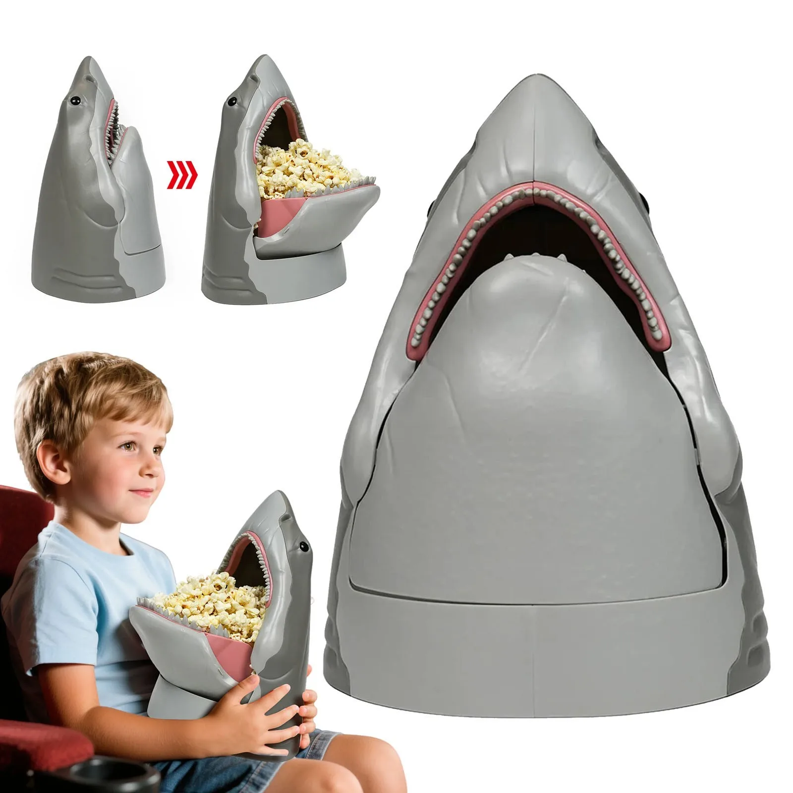 

Movie Popcorn Bucket Container Shark-shaped Popcorn Container Party Supplies Great White Shark Anniversary Popcorn Bucket