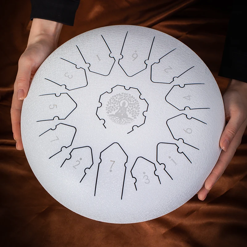 Factory Offer 12-Inch Carbon Steel Tongue Drum Kit 13-Tongue Musical Scale Single Layer Christmas Present