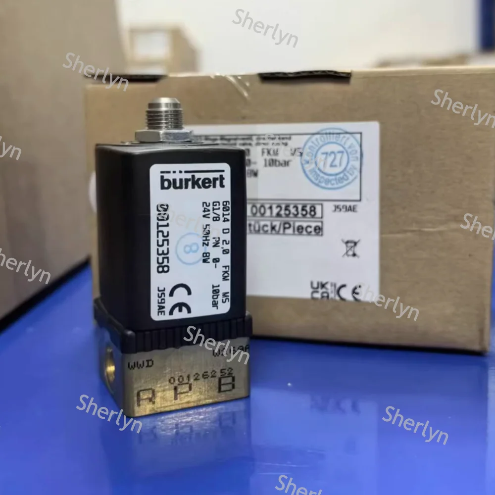 Burkert 00125357 Electromagnetic Valve 6014 D Normally Open G1/4 2.0 Flow Hole 00125358 00125360