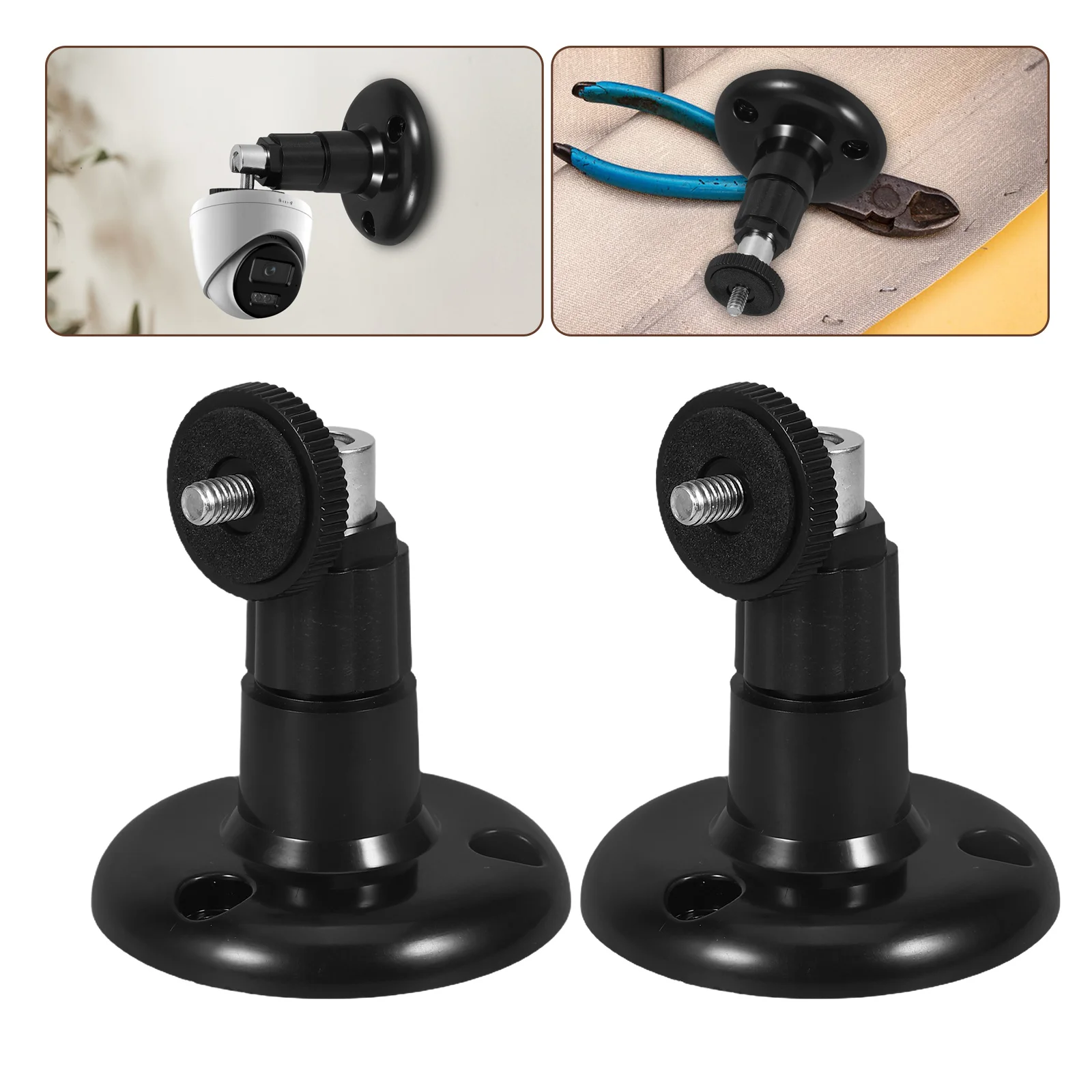 

3Pcs Wall Mount Camera Bracket Adjustable Security Camera Base Indoor Outdoor Reliable Easy Setup Bracket Projector Wall Mount