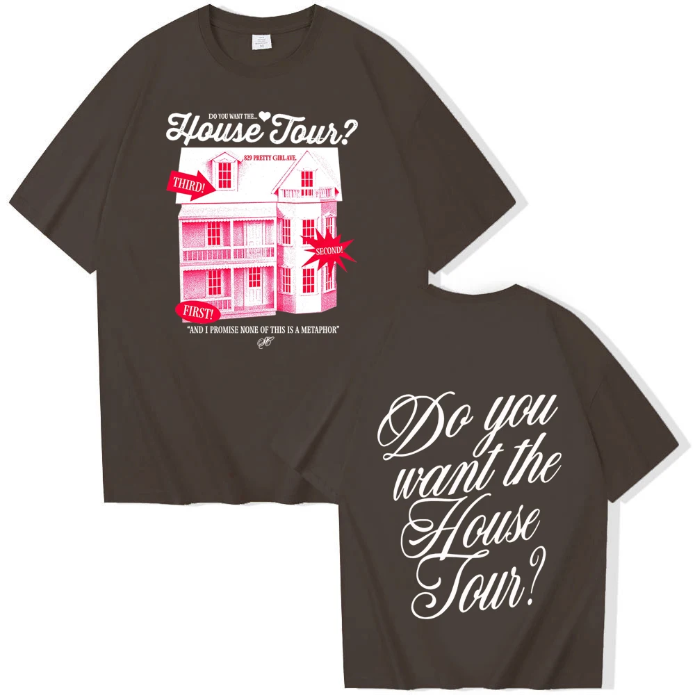 سابرينا كاربنتر هل تريد جولة البيت تي شيرت رجل امرأة Harajuku قصيرة الأكمام س الرقبة قميص غير رسمي هدية #4