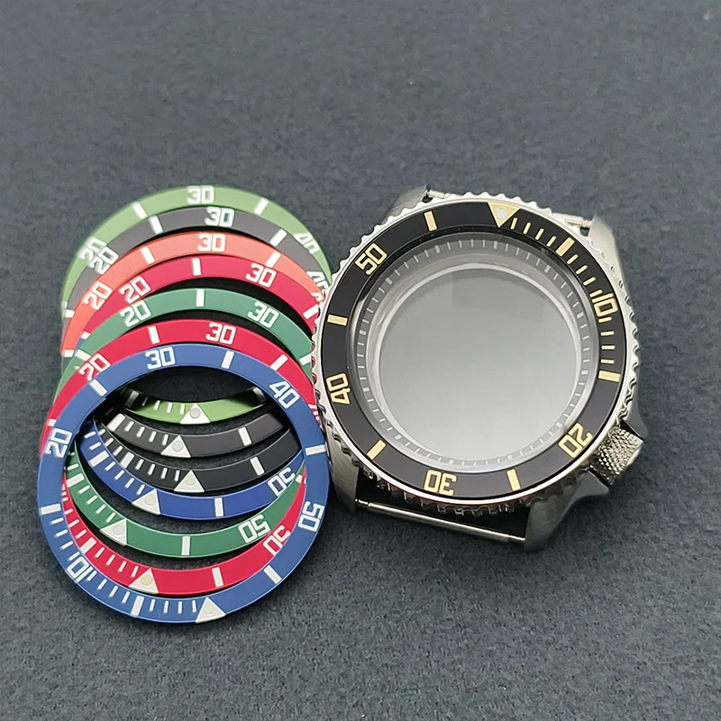 

Silver 42mm SKX007 Watch Case Flat Sapphire Glass Fit 4R 6R 7S NH35 NH36 Movement Transparent Back Cover Men Watch Replace Parts