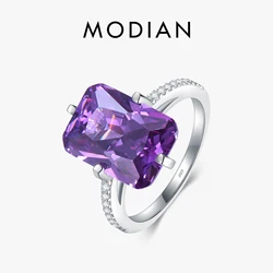 Modian Instagram New Classic Fashion 925 Sterling Silver Luxury Rings For Women Anniversary Engagement Jewelry Silver Ring Anel