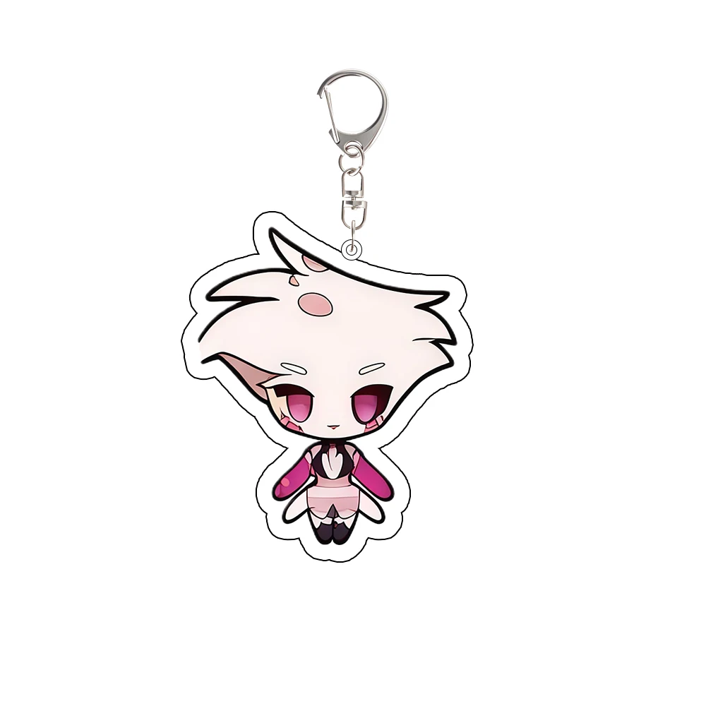 Breloczek Akrylowy Hazbin Hotel Q Version Vox Alastor Husk Vaggie Adam The Exorcist Personalizowane Kreskówki Uroczy Wisiorek do Plecaka Prezent