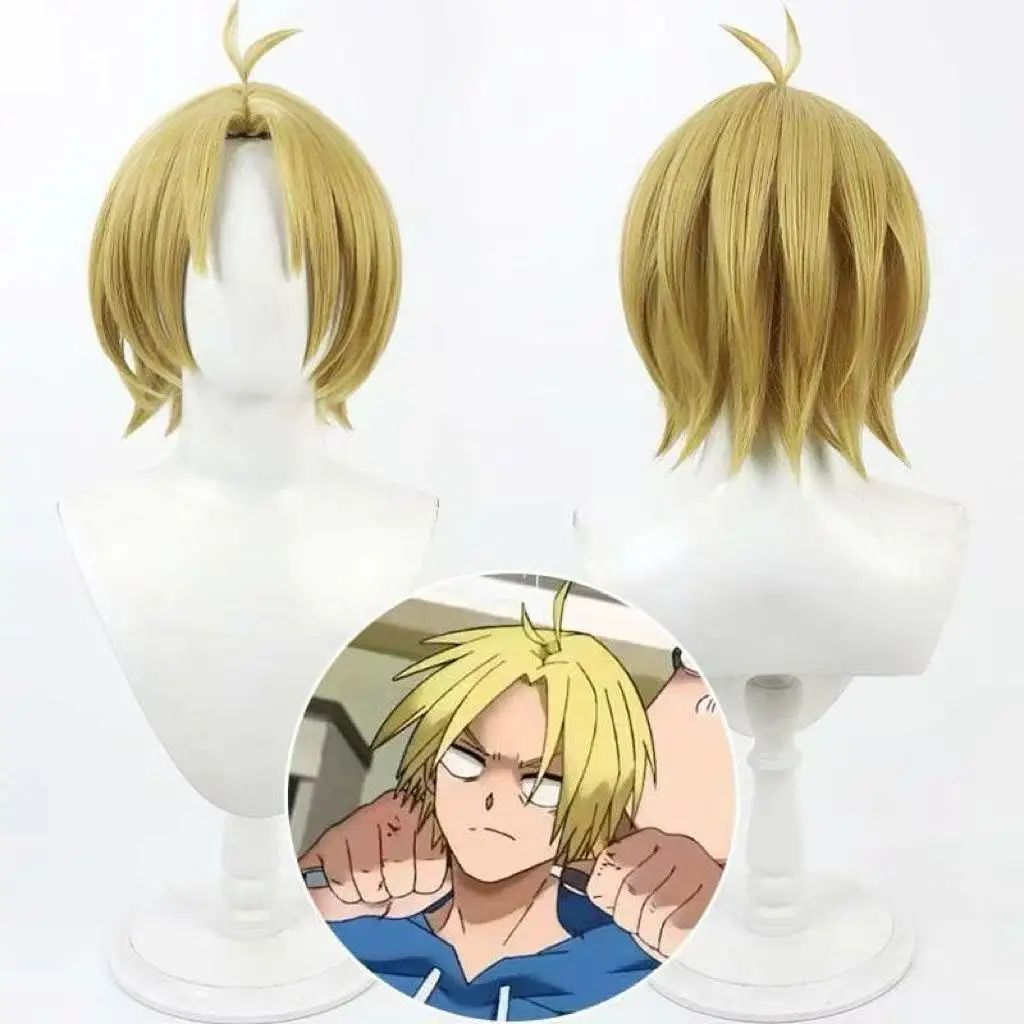 

1шт желтых глупых волос с прической Боб, ежедневное аниме Сакамото, Асакура Нонунага, играющий в парик