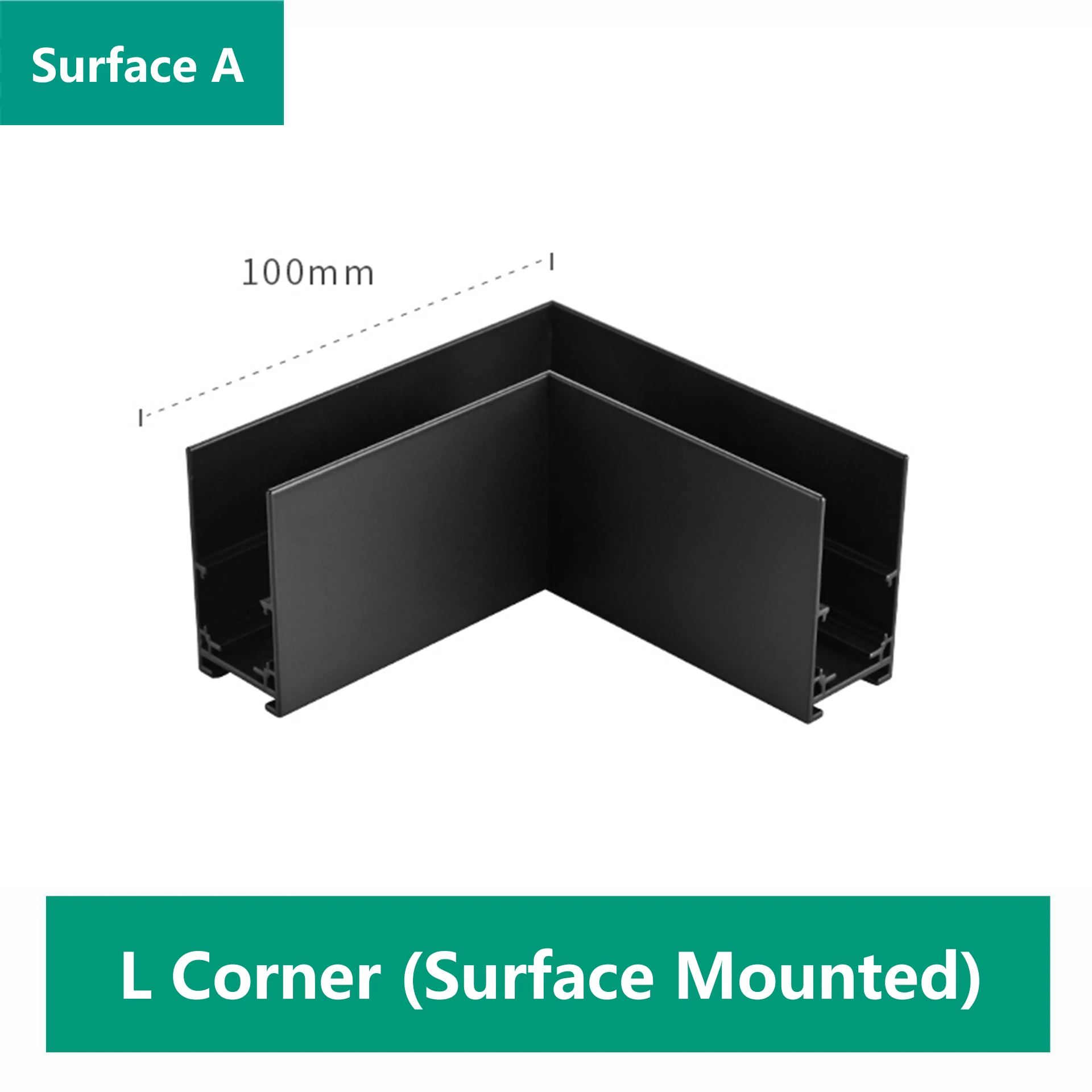 Trilha magnética montada em superfície de 2 metros para sala de estar, quarto, suspensão linear de teto, fio de suspensão, acessórios de trilho magnético