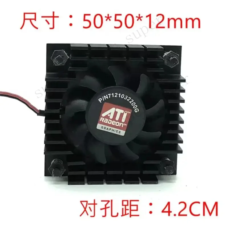 PLA04710S12H 12V Diameter 3.6CM Bore Distance 2.6CM Mute Graphics Card Fan Enclosure: Long 5CM Wide 1.2CM