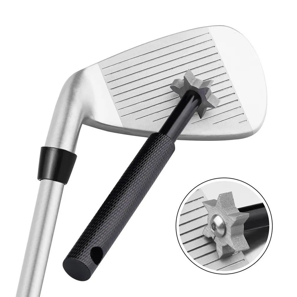 1pc Black Golf Club Groove Sharpener Portable Grooving Sharpening Cleaner Tool for Wedges Irons Putters Utility Clubs