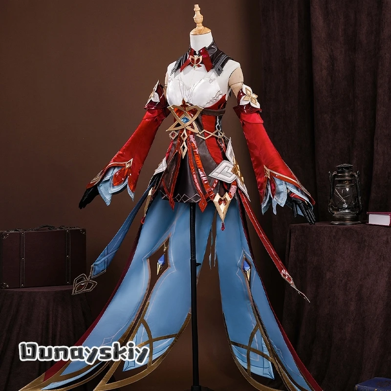 Yumekiri@Genshin Impact Alice Cosplay Costume Wig Dress Headwear Ring Game Character Roleplay Outfit Halloween Dress Up view 3