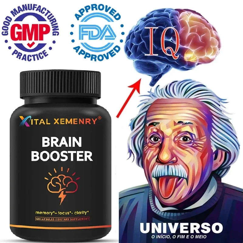 

Brain Supplement Nootropic Enhancer Enhance Focus, Improve Concentration, Improve Memory Capsules Non-GMO High Quality Capsules