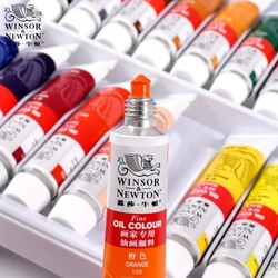 WINSOR&NEWTON Professional Color Oil Paint 12 ML Tube Fine Painting Pigments With Brush And Palette Art Supplies 12/18/24 Colors