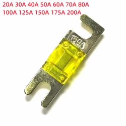 ANL Gold Plated Stud Car Fuses Mini Car Stereo Audio AFS Fuse 20A 30A 40A 50A 60A 70A 80A 100A 125A 150A 32V Auto Fuse Fuses Hot