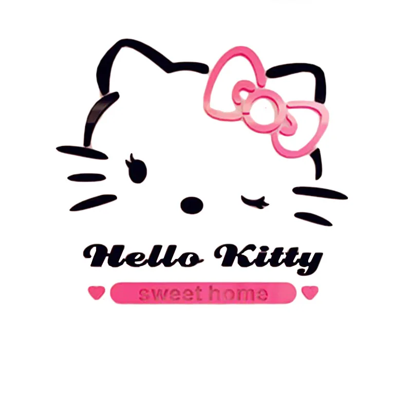 DIY Cartoon Anime Hallo Kitty Bär Wand Aufkleber Kawaii Acryl Kristall 3D Selbst-montage Wand Aufkleber Mädchen Schlafzimmer Dekoration