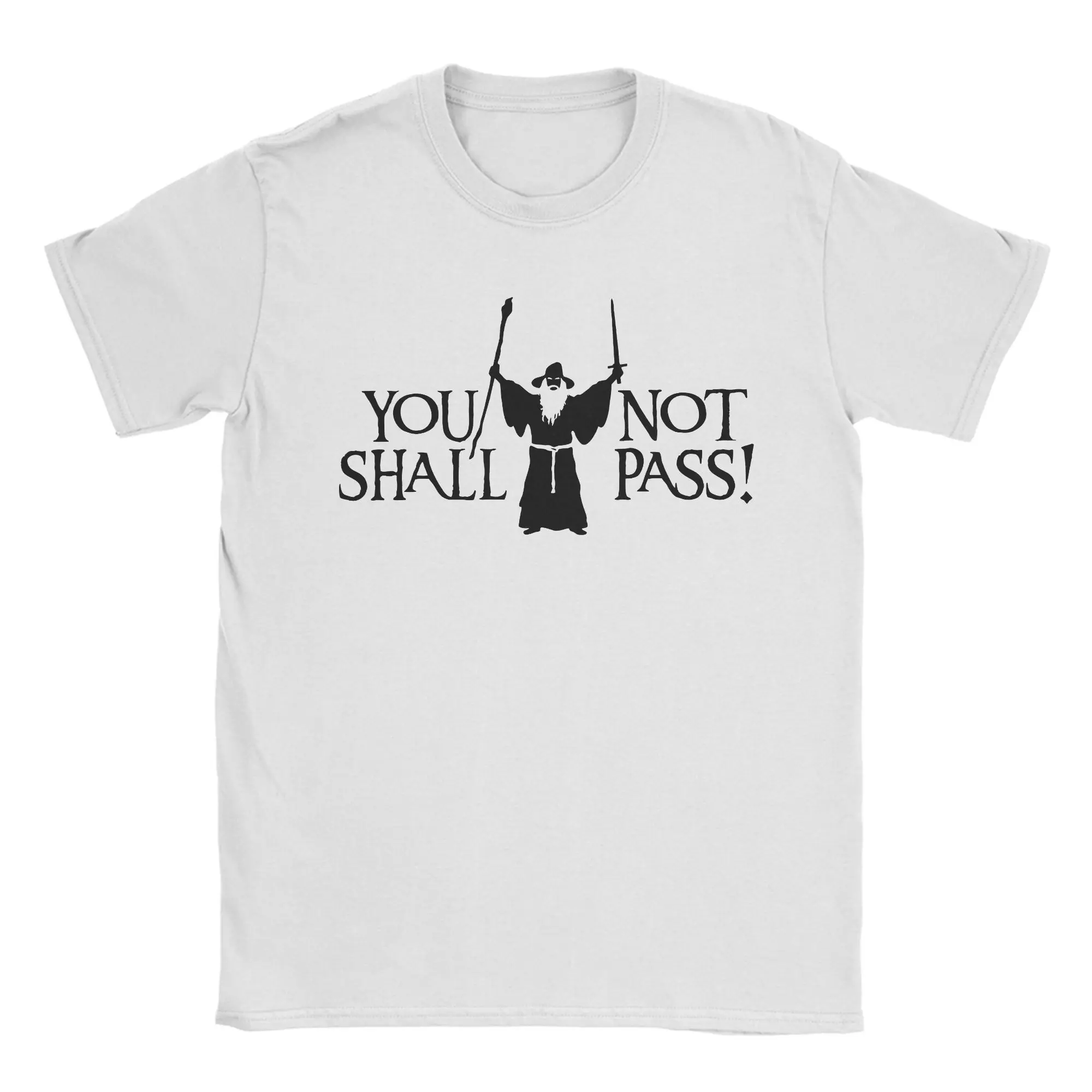 Gandalf You Shall Not Pass T Shirts L-Lords Of The R-Rings Movie 100% Cotton Clothing Casual Round Collar Tee Shirt Plus Size