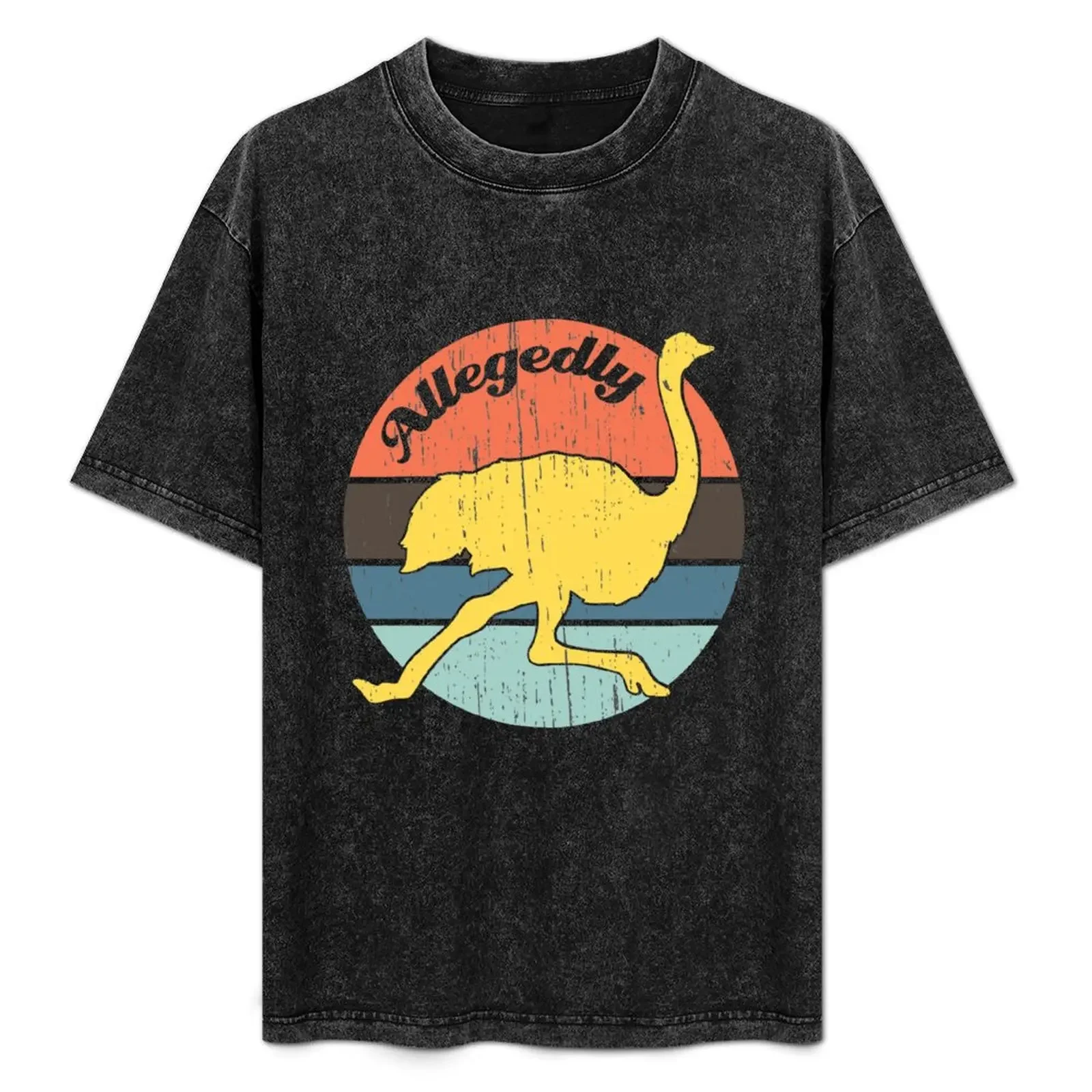 

Allegedly Ostrich Vintage Distressed Design T-Shirt fashion shirts tees vintage anime shirt mens graphic t-shirts pack