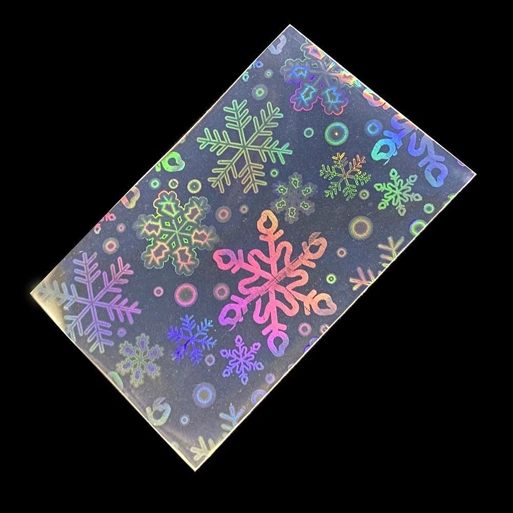 50pcs/Lot snowflake Laser Top insert Sleeves For YGO Board Game Card Photo Protector Trading Cards Shield Cover