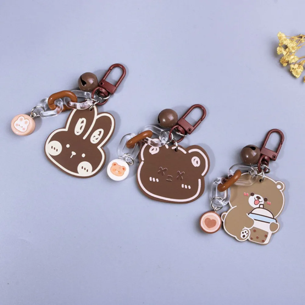 Bookbag Hanger Bell Rabbit Pendant Little Bear Cartoon Cartoon Key Chain Cute Kawaii Acrylic Keychain Pendant Best Friend