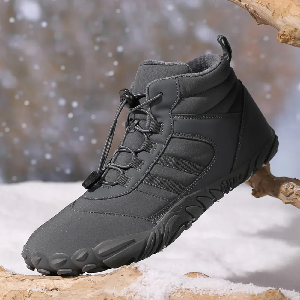 2023 Winter Booties Men Snow BareFoot Casual Shoes Outdoor Work Shoes Ladies Warm Fur Men Ankle Shoes Male Snow Boots Big Size