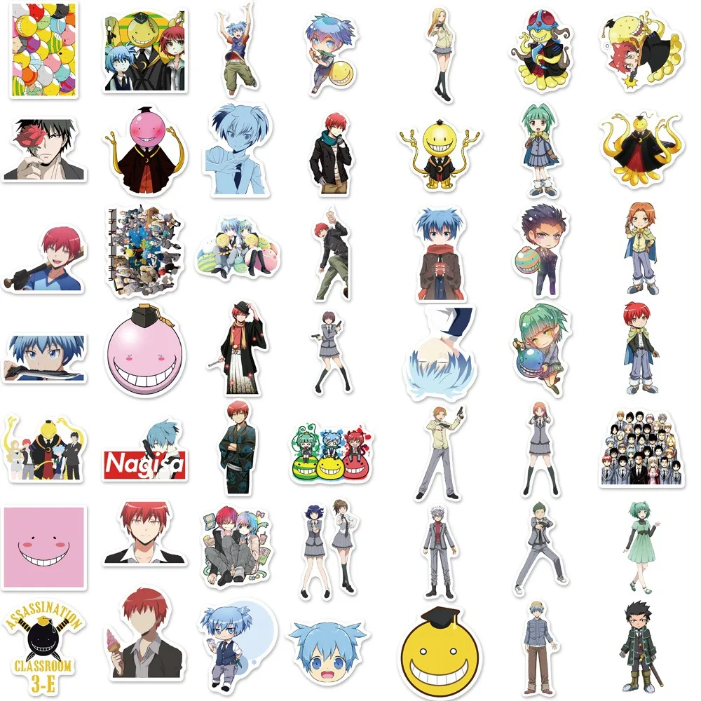 100pcs Assassination Classroom Korosensei Kawaii Graffiti Sticker Waterproof Decorative Ssticker Luggage Notebook Sticker