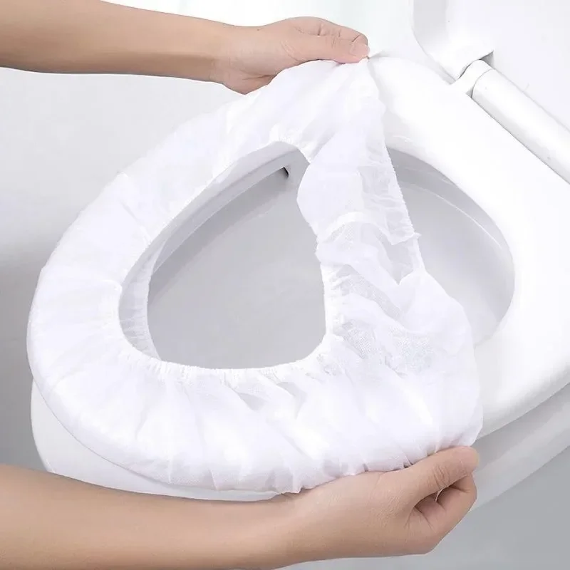 Disposable Non-woven Fabric Toilet Seat Cover Portable Travel Camping Hotel Bathroom Degradable Waterproof Closestool Mat Travel