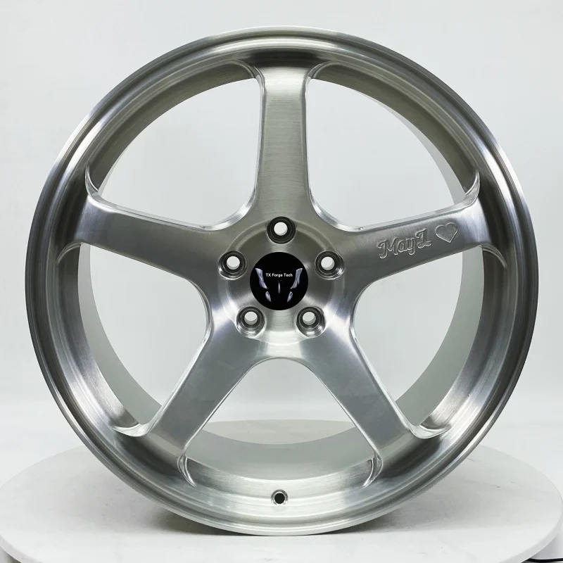 Factory Customize Forged Aluminium Alloy Passenger Wheel Hubs Rims OEM ODM Various Sizes with Silver Brushed Finish