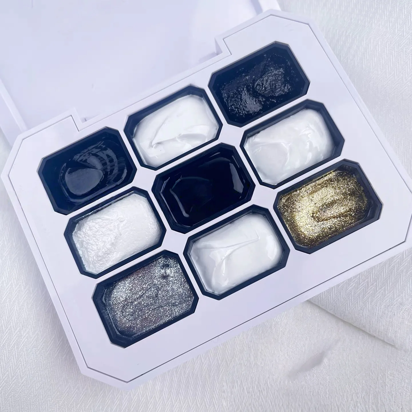 9-Color Solid Nail Polish, black,white Painting Gel, High Saturation Popular Solid Nail Polish, Used for Nail Art image 6