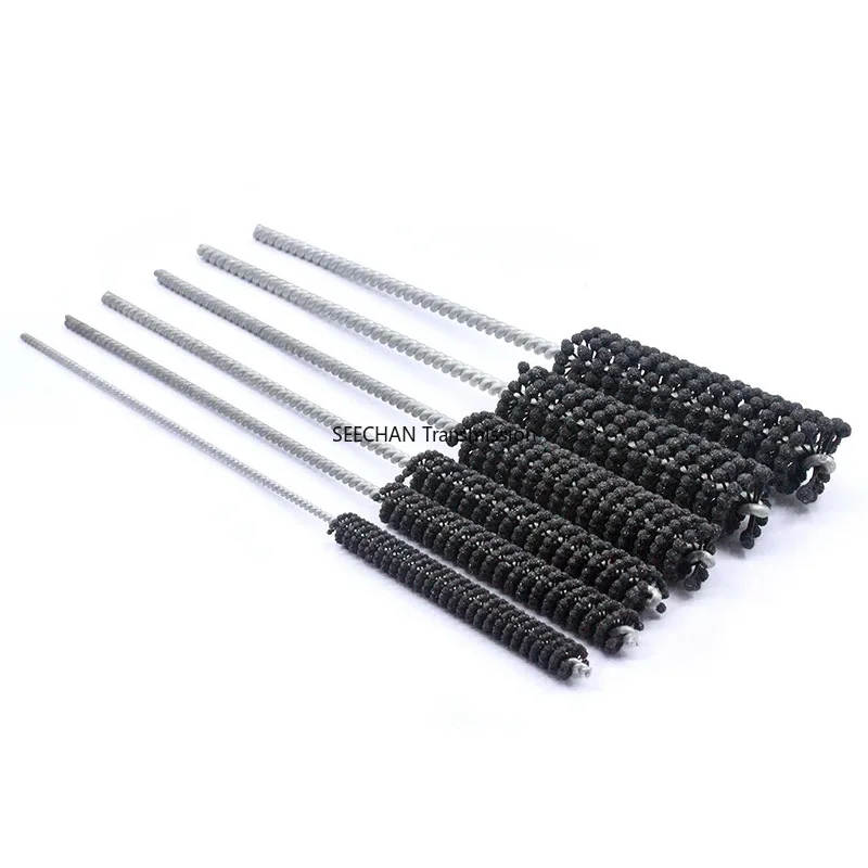 60 Grit Flexible Cylinder Honing Brushes Φ8-20mm Abrasive Ball Deburring Brush for Mild Steel Stainless Steel Cast Iron Cleaning