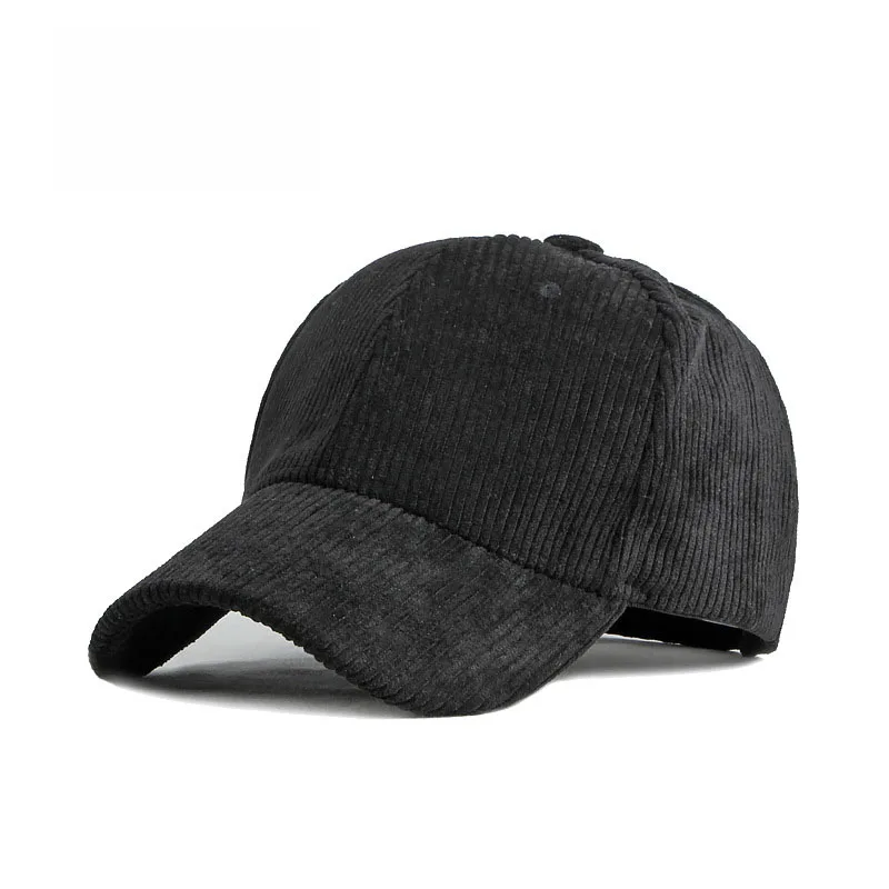 

Spring Autumn Corduroy Baseball Caps 100% Cotton Solid Vintage Unisex Baseball Hat for Women Men Adjustable Outdoor Hip Hop Hats