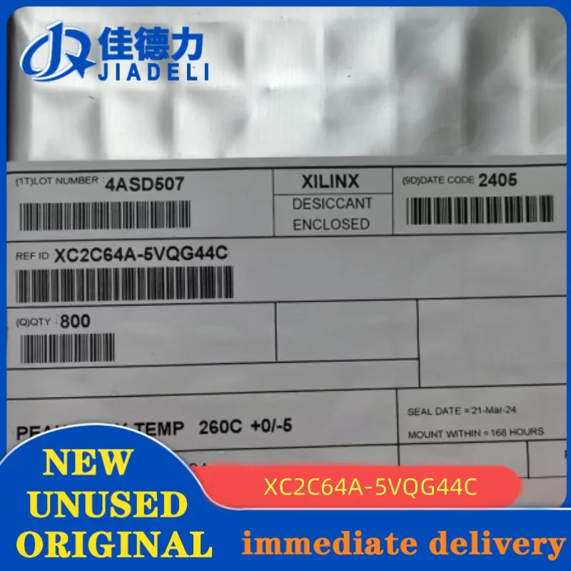 

1PCS XC2C64A-5VQG44C IC CPLD 64MC 4.6NS 44VQFP DC2025