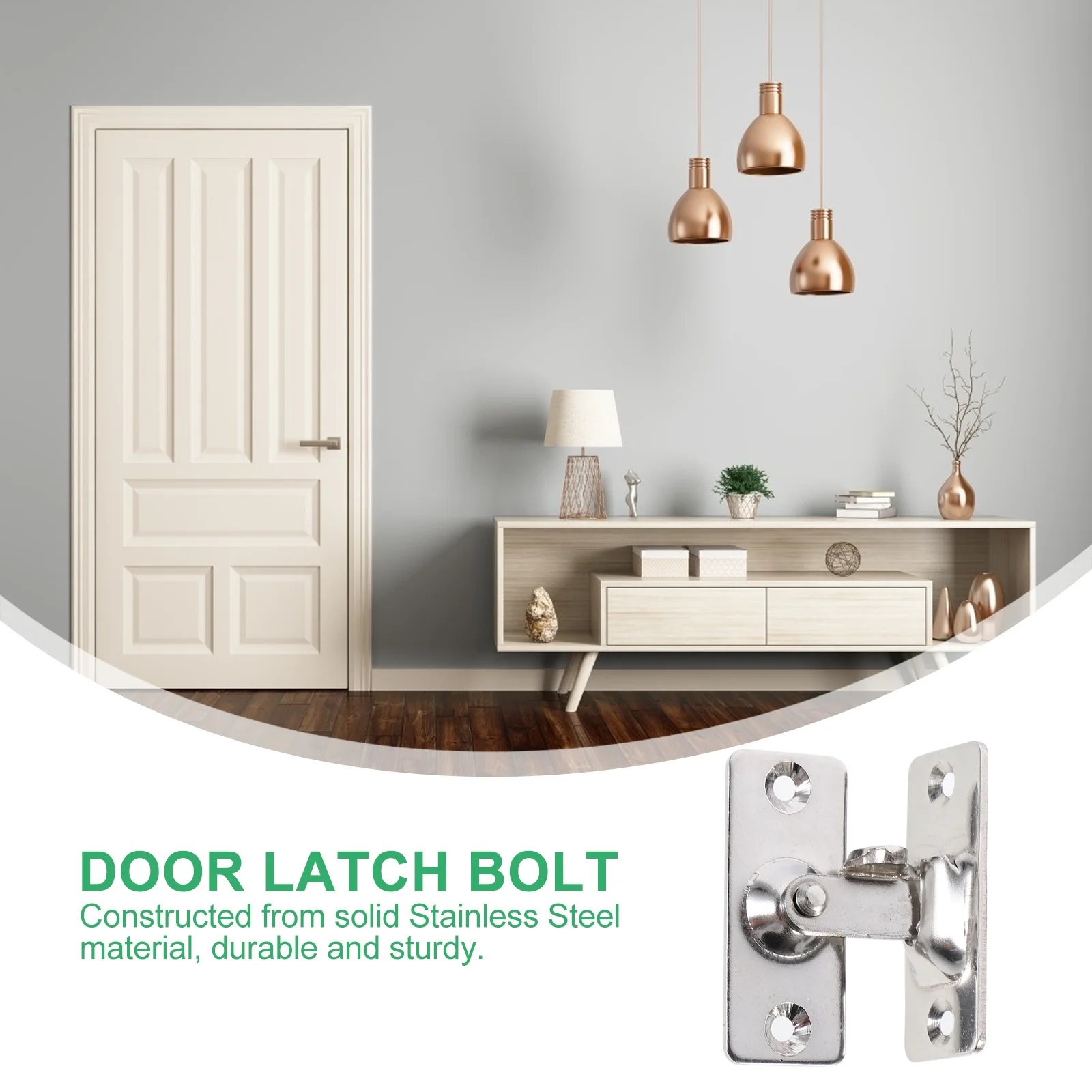 1 قطعة الفولاذ المقاوم للصدأ 90 درجة مزلاج الباب دائم قفل أمان المنزلية مقاومة للصدأ مكافحة سرقة قفل الباب الترباس للداخلية