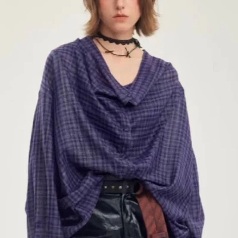 

SuperAen Korean Style 2025 Summer New Fashion Single Breasted Design Loose Casual Shirt for Women High Street Oversize Shirts