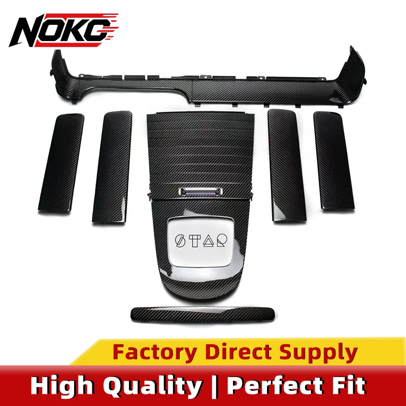Dry Carbon Fiber Replacement Interior Trim for Mercedes G-Class W465 G400D G500 G63 Dashboard Decor Strip Door Panel Trim 1:1