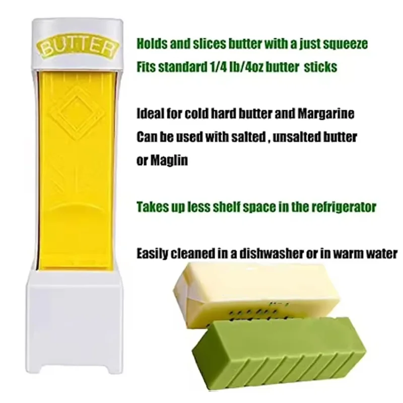 

A91P Portable Cheese Cutter Squeeze Dispenser Automatic Cheese Slicer Tool Handheld Butter Slice Tool
