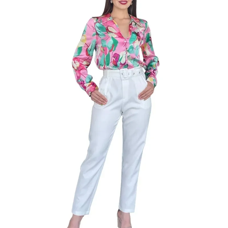 2 ชิ้นผู้หญิงชุด Dashiki แอฟริกันใหม่มาถึงฤดูใบไม้ผลิฤดูร้อนการจับคู่ชุด 2 ชิ้นชุดด้านบนและชุดกางเกงชุดเสื้อผ้า