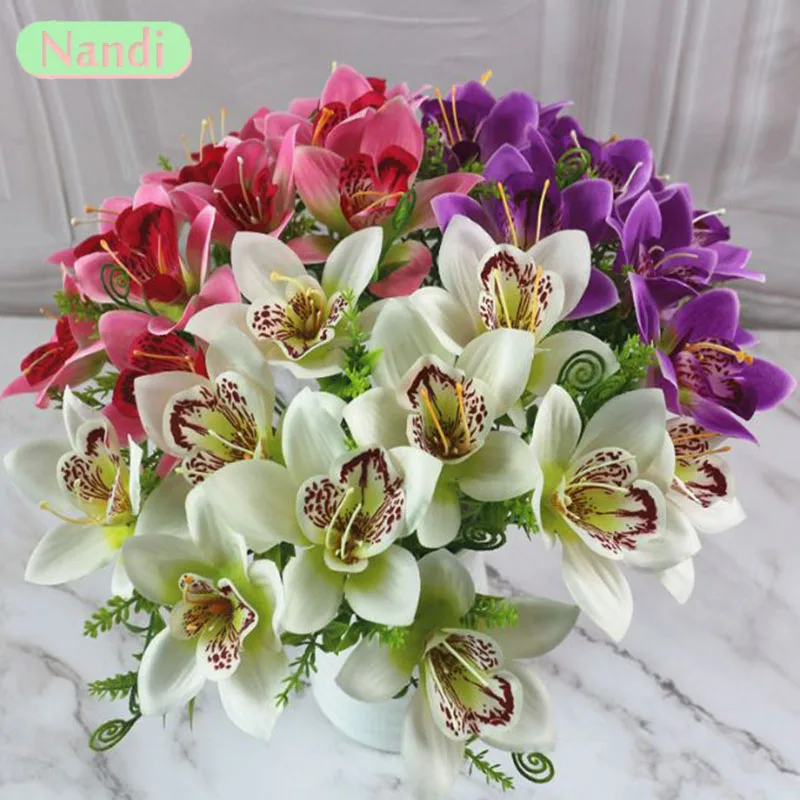 10 Stück simulierte kleine katalanische Blumen für Hochzeit, Heimdekoration, künstliche Wohnzimmer-Tischdekoration, Hotel-Landschaftsdekoration