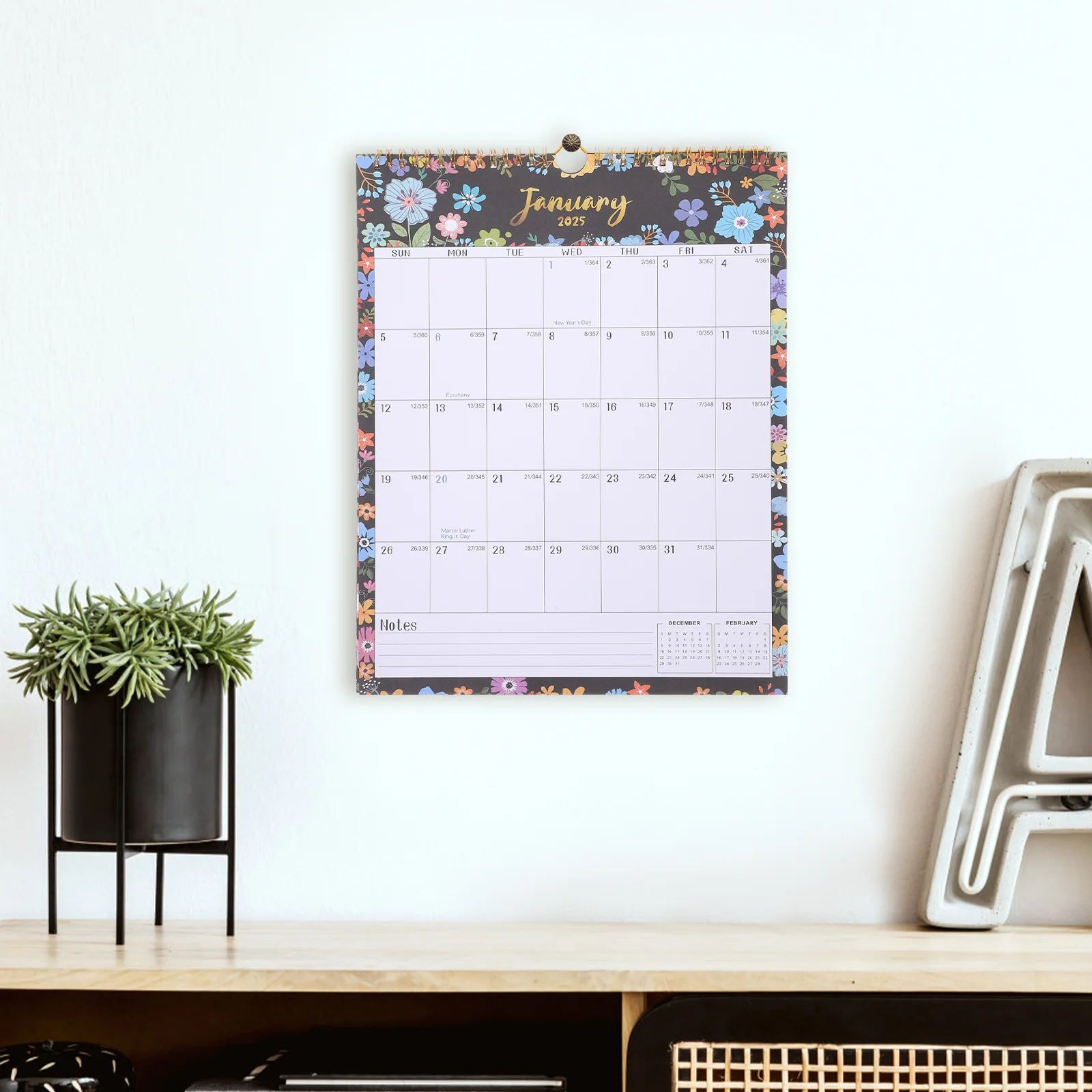 

2025 Wall Calendar for Refrigerator Planner Monthly Big Office Paper Calendars School Classroom Daily Hanging