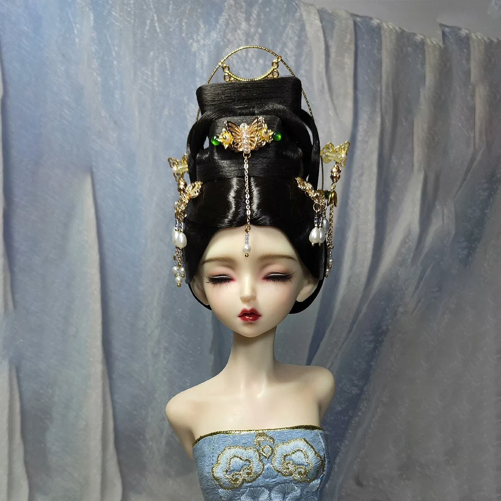 1/3 Scale Ancient Costume BJD Wig Chinese Hanfu Fairy Hair Retro Wigs For BJD/SD SD13 Big Girl SSDF Doll Accessories C2279