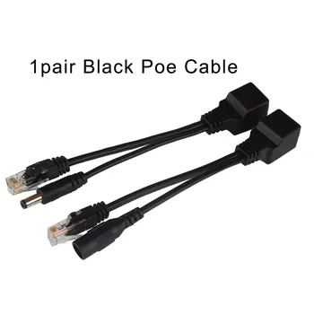 Câble adaptateur POE, 2 pièces (1 paire), injecteur POE RJ45 + Kit séparateur POE, alimentation sur Ethernet, adaptateur de caméra POE 5V 12V 24V 48V