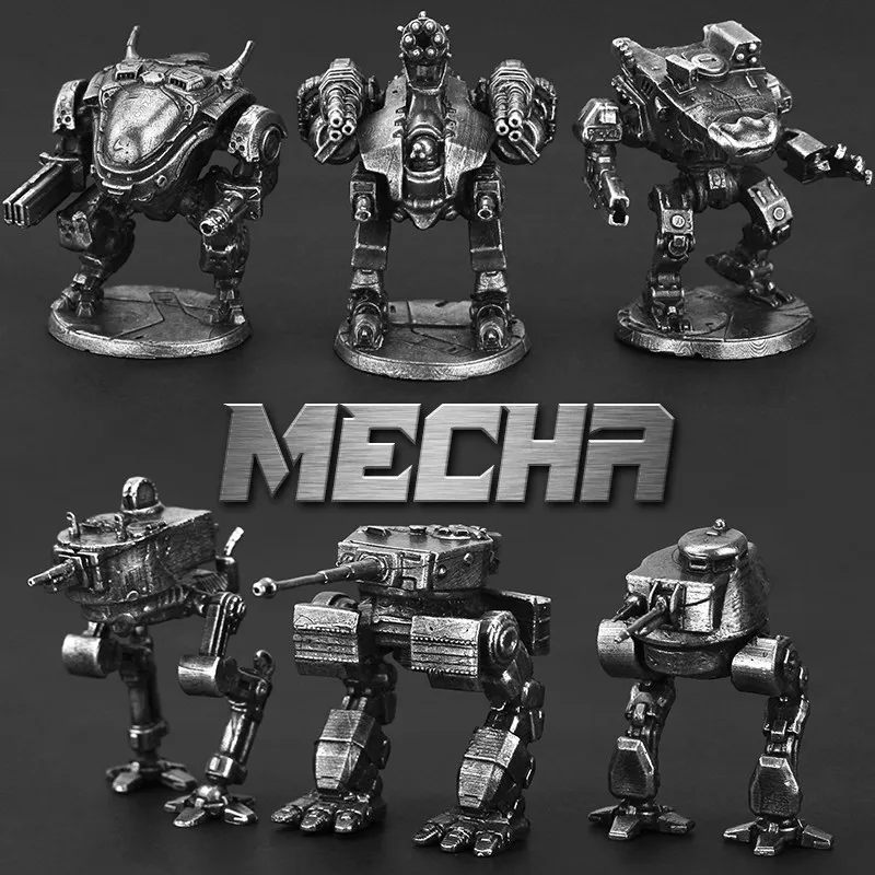 Sci-fi Mecha Miniature Model Soldier Warrior Walking Tank Robot Figure Tabletop Wargame Miniature Models Decoration Crafts