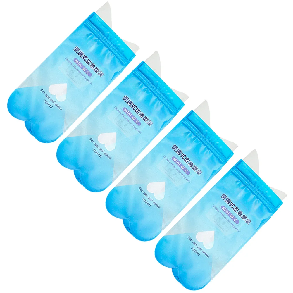 

4Pcs Portable Urine Bag Car Disposable Urinal for Motion Sickness Vomit and Urine Containment Travel Survival Kit Compact