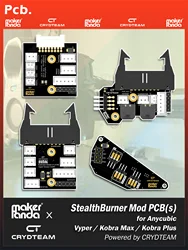 MakerPanda StealthBurner печатная плата для Anycubic Vyper или Kobra Max или Kobra Plus, модификация, питание от CRYDTEAM