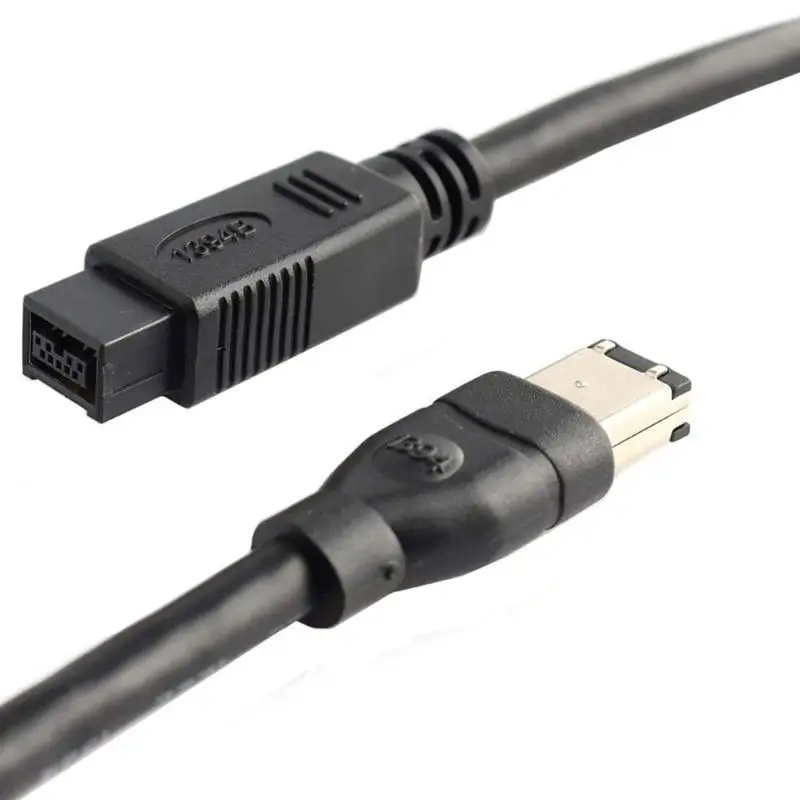 Firewire IEEE 1394 Adapter Cable 6 Pin to 9Pin Plug Cable for Connecting Printers Scanners Hard Drive