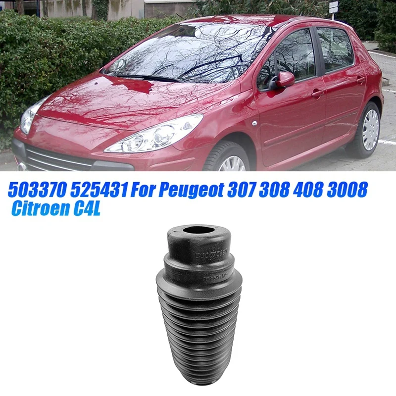 

1Pcs 525431 Car Front Shock Absorber Piston Rod Dust Cover for Peugeot 307 308 408 3008 Citroen C4L Rubber Protector