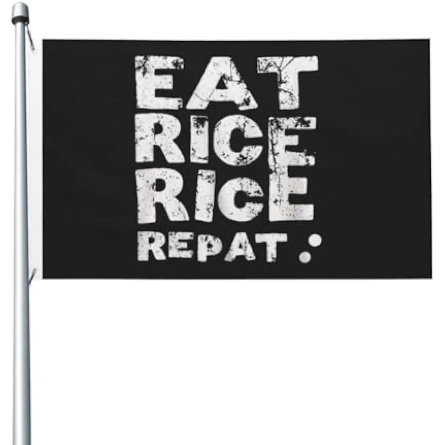 Eat Rice Repeat Flag Durable Polyester Single-sided Printing Aesthetic Wall Decor Tapestry For House Outdoor