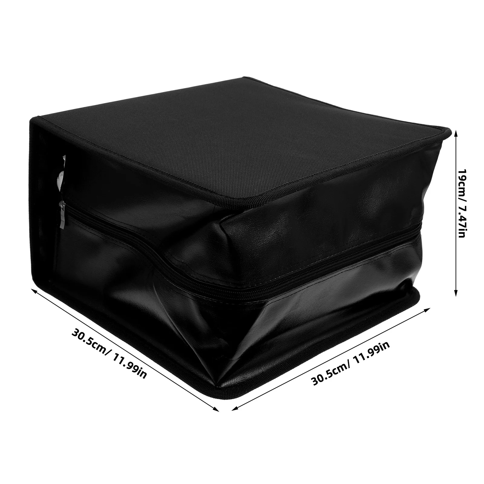 محفظة تخزين Cd Pu سعة كبيرة حامل حافظة DVD مقبض محمول للسفر والمنزل والمكتب قرص Cd أسود