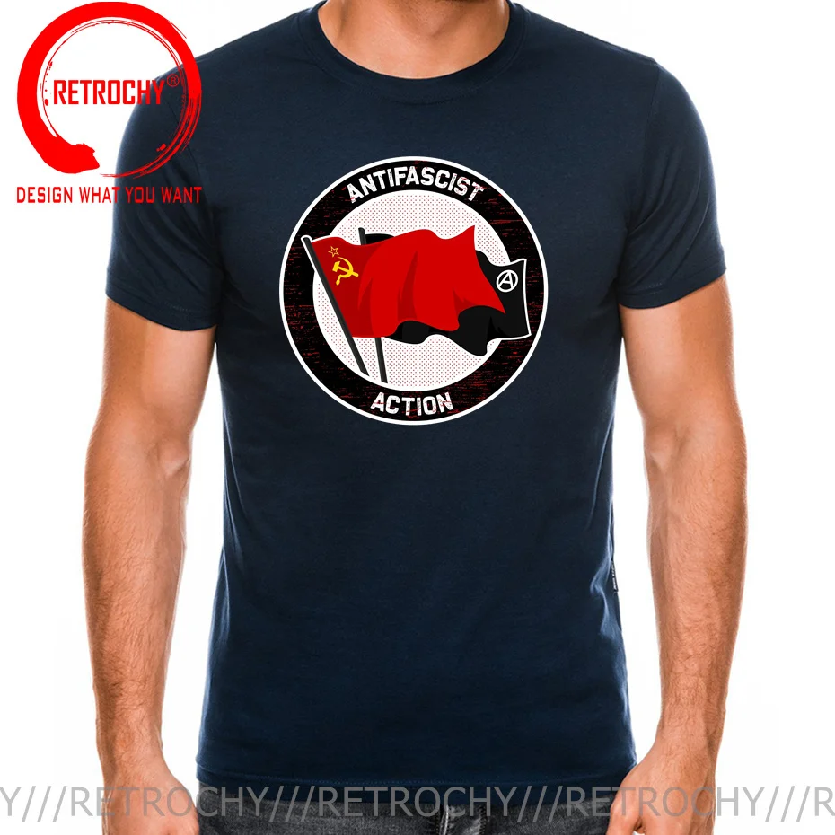 ANTIFASCHISTISCHE AKTION Leftist Antifa Antifascism Antifascist Mens T Shirt Male Brand Tee Shirt Men Summer Anitfa Logo T-shirt